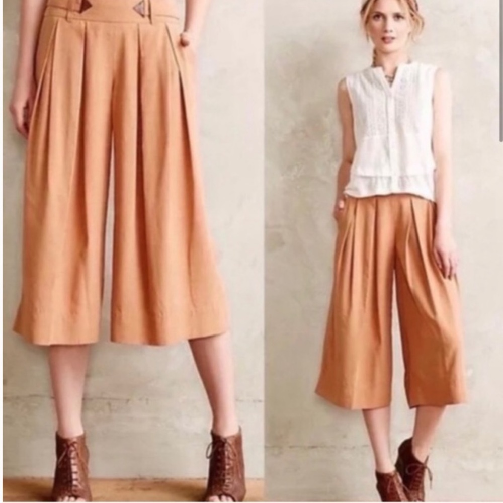 Anthro Elvenses Wide Leg Kinney Pants Size 6